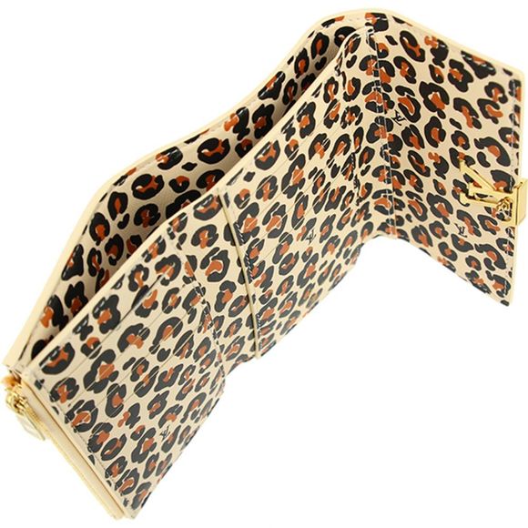 Portefeuille Capucines Compact Accessory Leather Beige Wallet - Picture 5 of 7